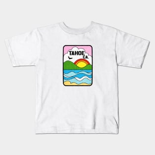 Lake Tahoe California Vintage 70's Groovy Hippie Hippy Kids T-Shirt
